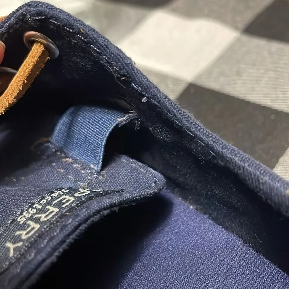 Sperry Women's Crest Vibe Core Navy Blue Fabric Sneaker Shoes Size 7.5 Nautical